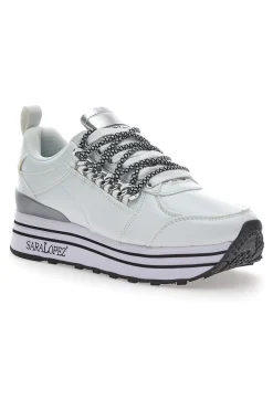 Weiße Flatform-Sneaker von Sara Lopez