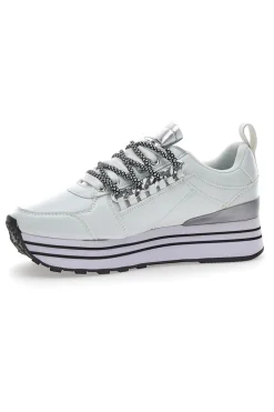 Weiße Flatform-Sneaker von Sara Lopez