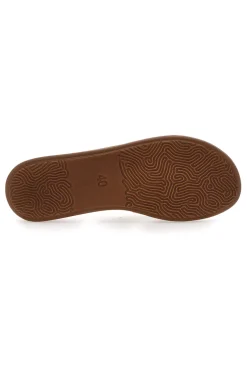Weiße Flip-Flops mit dekorativer Goldschnalle INBLU 12 ZO