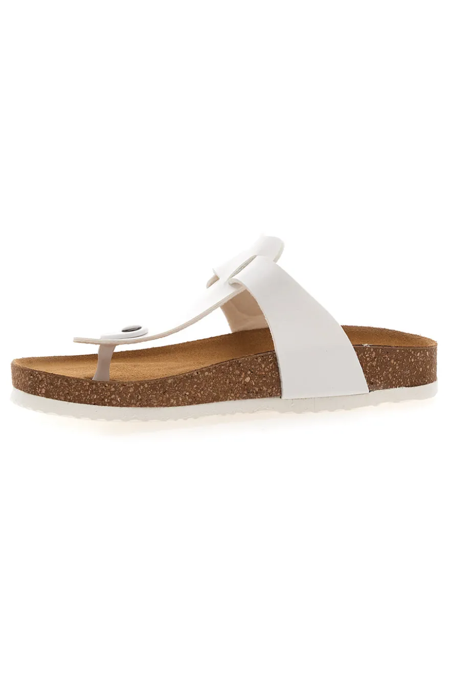 Weiße Hausschuhe Flip Flops mit vorgeformter Innensohle Superga S31C370