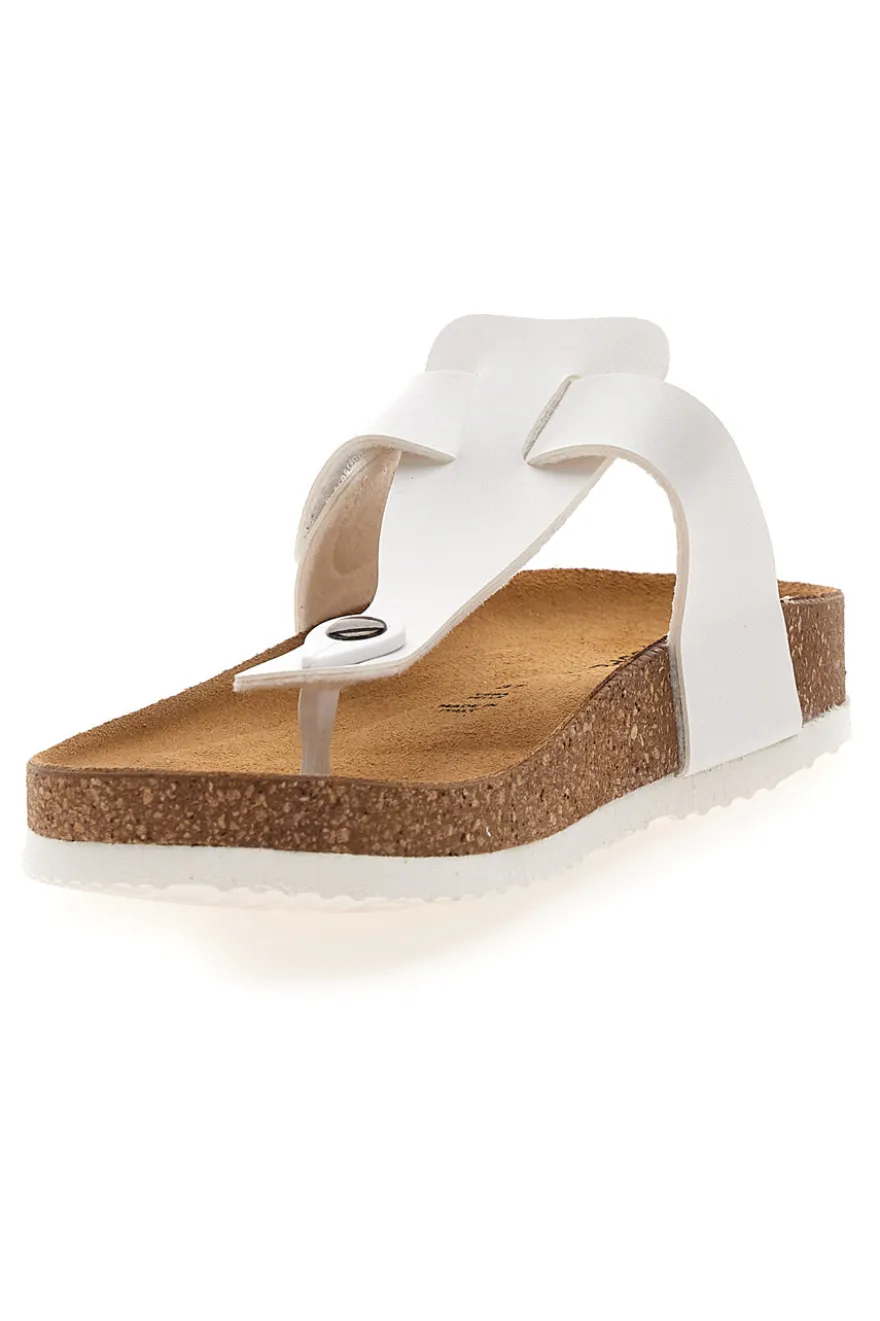 Weiße Hausschuhe Flip Flops mit vorgeformter Innensohle Superga S31C370