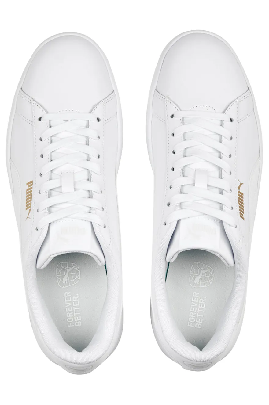 Weiße Komfort-Sneakers aus Leder Puma Smash 3.0 L
