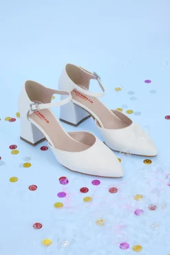 Weiße Pumps mit Fesselriemchen PITTARELLO ROMANTIC 3781