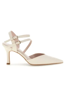 Weiße Pumps mit Riemen Pittarello couture 3811S
