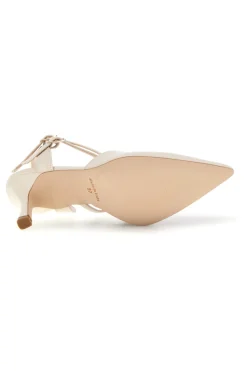 Weiße Pumps mit Riemen Pittarello couture 3811S