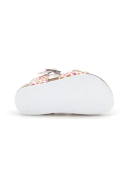 Weiße Sandalen mit Herzchen Print Pitt Kinder 14611