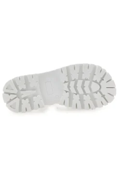 Weiße Sandalen mit Nieten und Metalllogo Laura Biagiotti 96219451