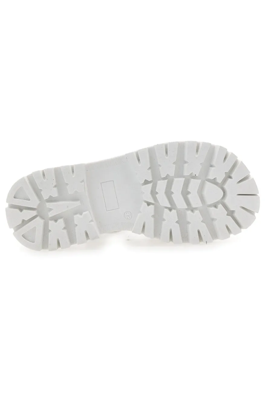 Weiße Sandalen mit Nieten und Metalllogo Laura Biagiotti 96219451