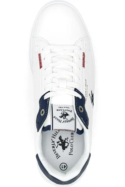 Weiße Schnürschuhe mit blauen Details BEVERLY HILLS POLO CLUB BHM514010