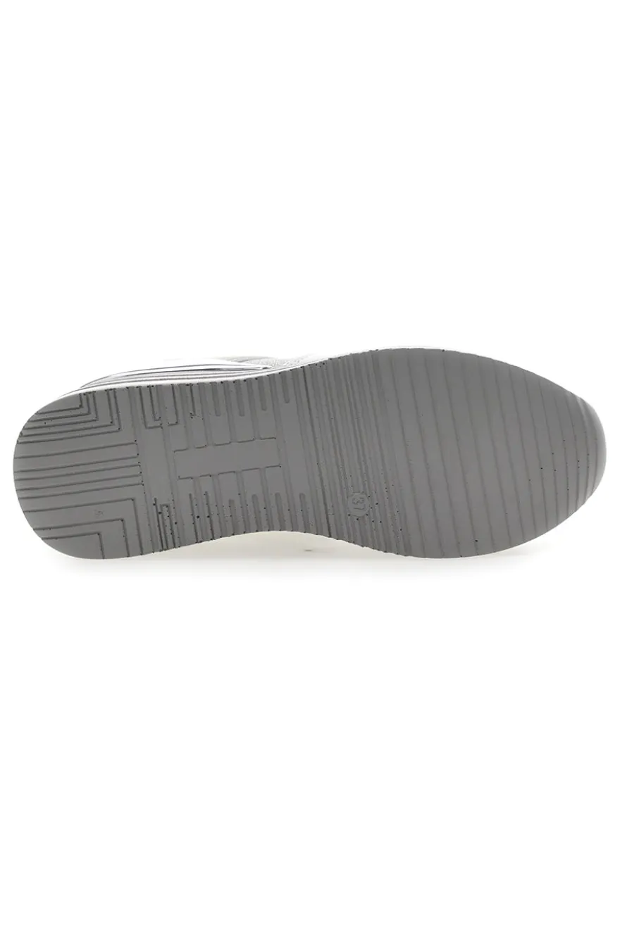 Weiße Schnürschuhe mit Plateau und Obermaterial mit Glitzer CAFE‘ COST H1506049
