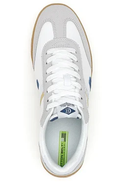 Weiße Schnürsneakers mit Baumwollgürtel und Leopardenmuster