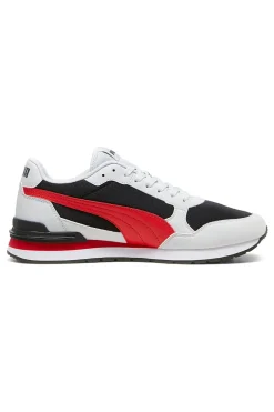 Weiße, schwarze und rote Sneakers aus Mesh mit SoftFoam+-Einlegesohle Puma ST Runner v4 Mesh