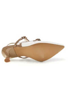 Weiße Slingbacks mit Riemchen Burani 51852c1209
