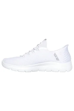 Weiße Slip-on-Sneaker aus Mesh mit Air Cooled Memory Foam, Skechers Summits High Range