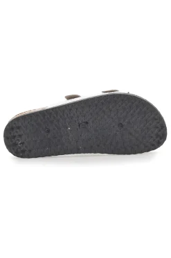 Weiße Slipper mit gemustertem Obermaterial und Doppelschnalle PRIMA RIGA 1043108