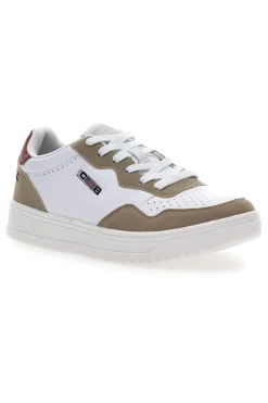 Weiße Sneakers Baumwollgürtel Austria Multi