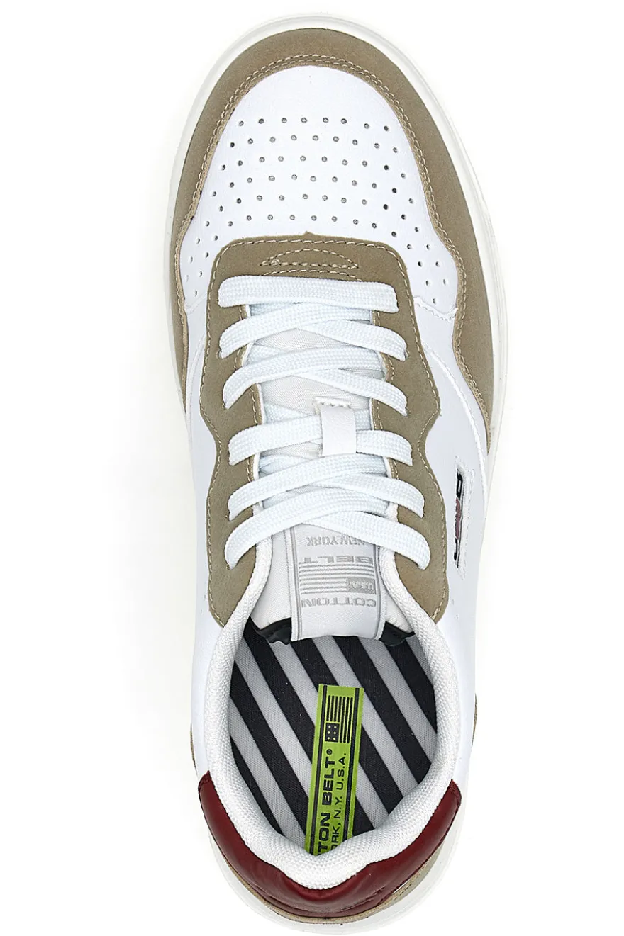 Weiße Sneakers Baumwollgürtel Austria Multi