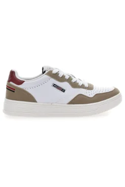 Weiße Sneakers Baumwollgürtel Austria Multi