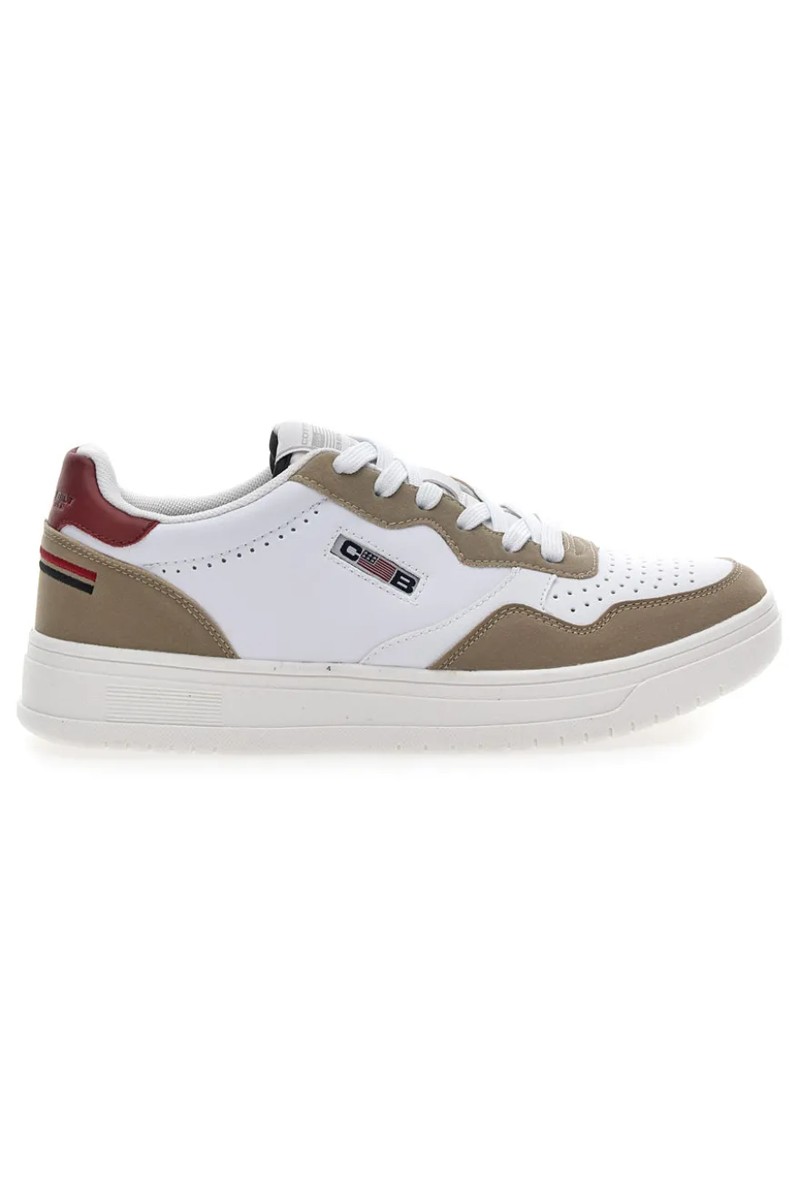 Weiße Sneakers Baumwollgürtel Austria Multi