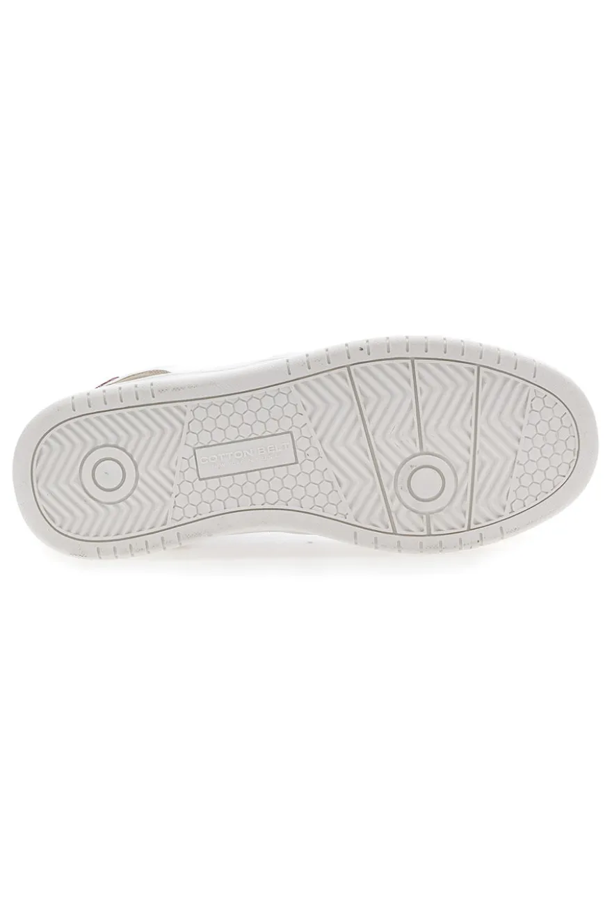 Weiße Sneakers Baumwollgürtel Austria Multi