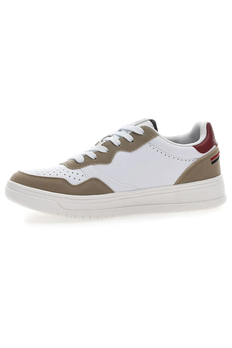 Weiße Sneakers Baumwollgürtel Austria Multi