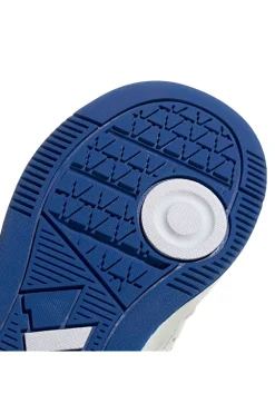 Weiße Sneakers mit blauen Details und doppeltem Klettverschluss Adidas Tensaur Sport 3.0 Cf K