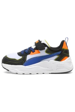 Weiße Sneakers mit blauen und orangefarbenen Details PUMA TRINITY LITE STARBLITZ AC+PS
