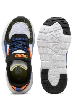 Weiße Sneakers mit blauen und orangefarbenen Details PUMA TRINITY LITE STARBLITZ AC+PS