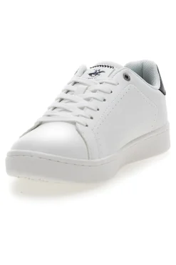 Weiße Sneakers mit blauen Details Beverly Hills Polo Club BHM614000