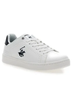 Weiße Sneakers mit blauen Details Beverly Hills Polo Club BHM614000