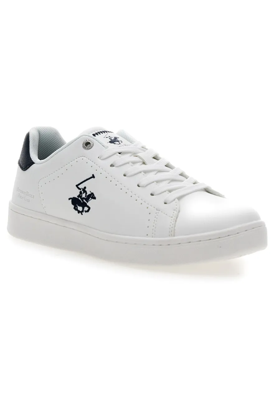 Weiße Sneakers mit blauen Details Beverly Hills Polo Club BHM614000
