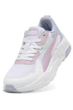 Weiße Sneakers mit blauen und rosa Details PUMA Trinity Lite Blurry Dreams JR