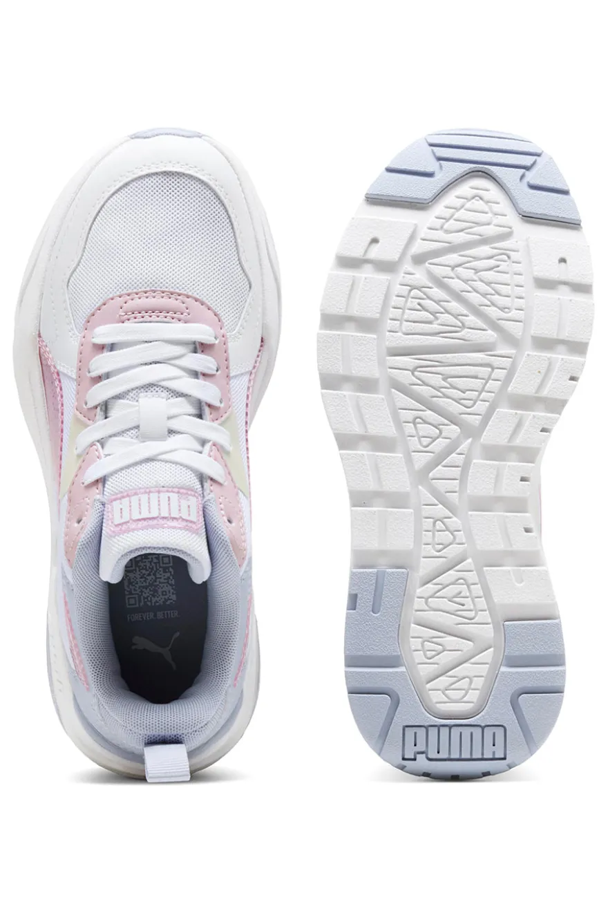 Weiße Sneakers mit blauen und rosa Details PUMA Trinity Lite Blurry Dreams JR