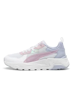 Weiße Sneakers mit blauen und rosa Details PUMA Trinity Lite Blurry Dreams JR