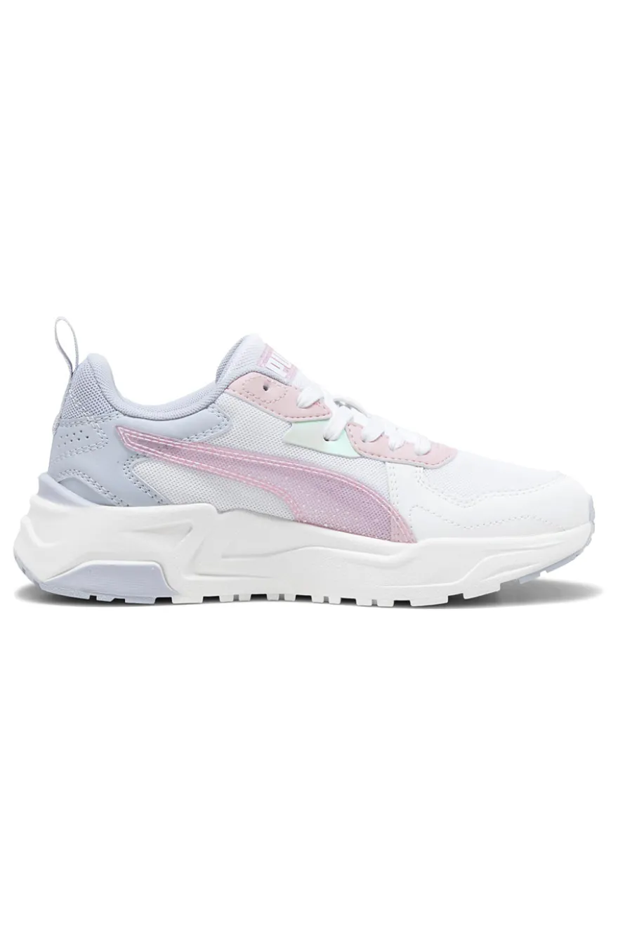 Weiße Sneakers mit blauen und rosa Details PUMA Trinity Lite Blurry Dreams JR