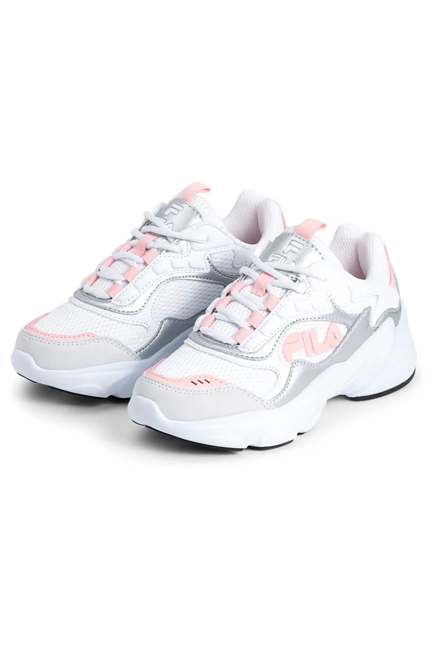 Weiße Sneakers mit grauen und rosa Details FILA COLLENE-LOGO