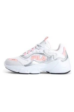 Weiße Sneakers mit grauen und rosa Details FILA COLLENE-LOGO
