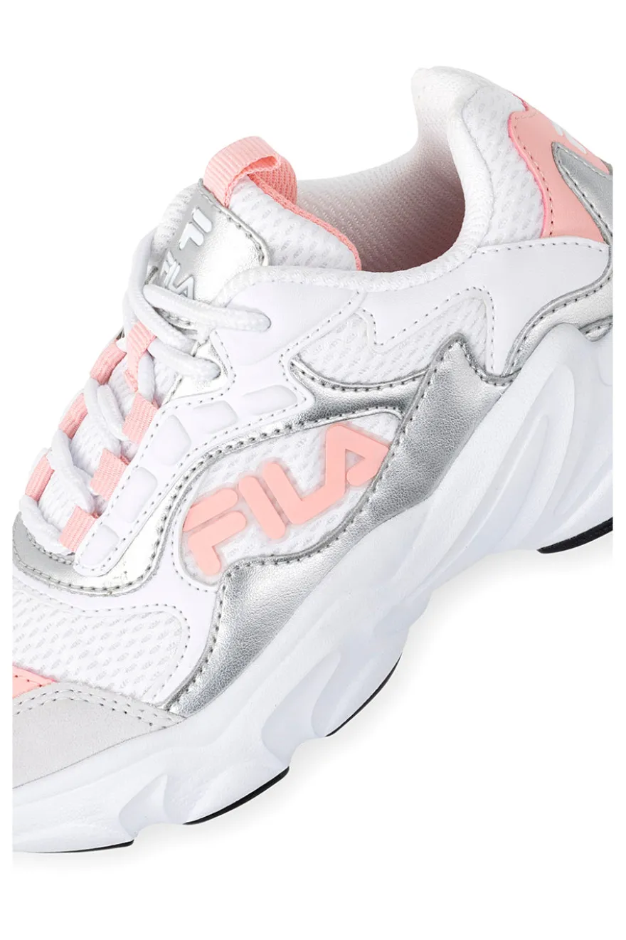 Weiße Sneakers mit grauen und rosa Details FILA COLLENE-LOGO