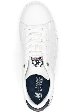 Weiße Sneakers mit kontrastierenden blauen Details US POLO CLUB SUMMY LTX