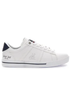 Weiße Sneakers mit kontrastierenden blauen Details US POLO CLUB SUMMY LTX