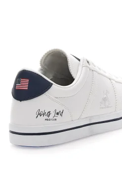 Weiße Sneakers mit kontrastierenden blauen Details US POLO CLUB SUMMY LTX
