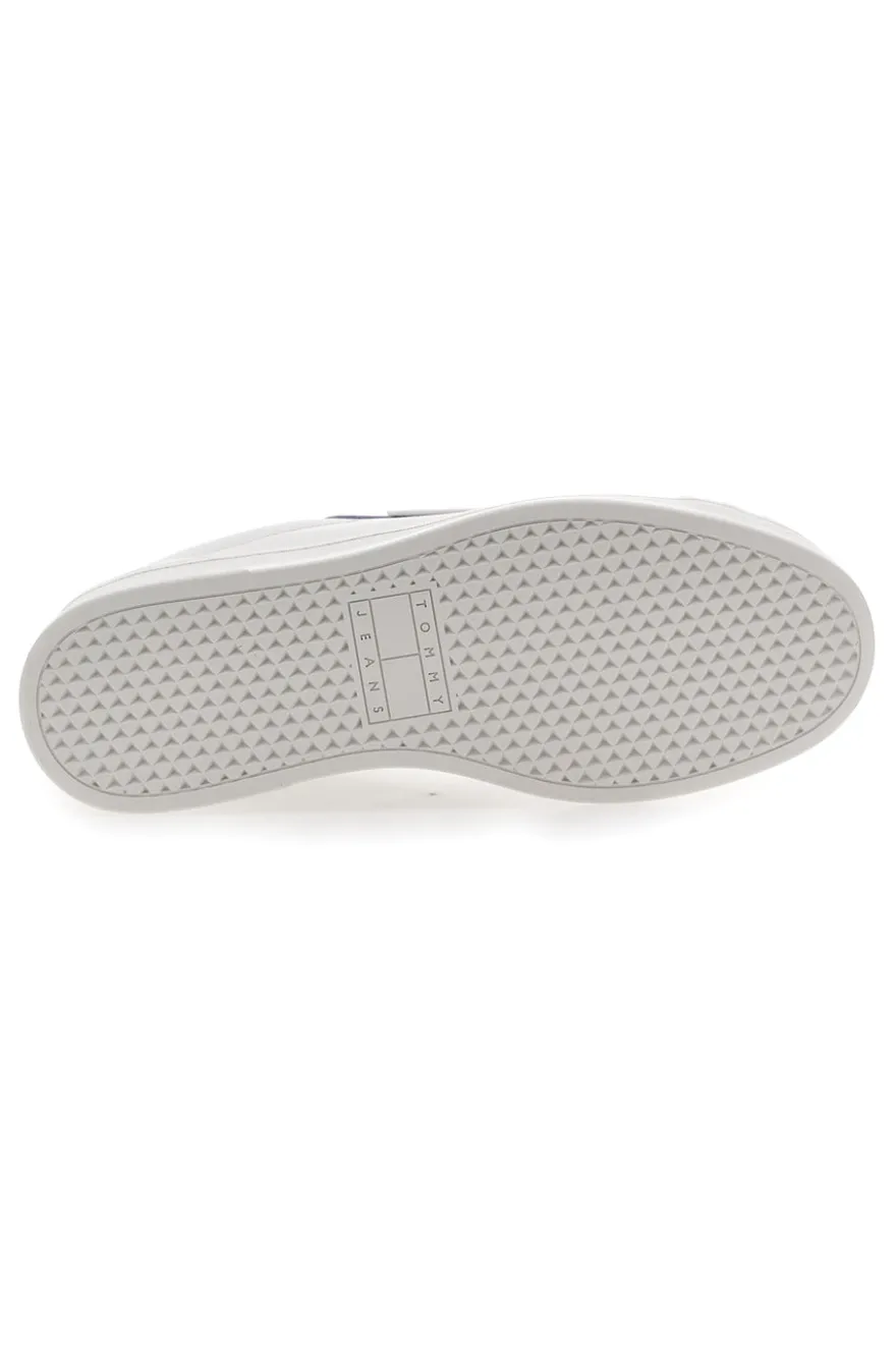 Weiße Sneakers mit Lederobermaterial TOMMY JEANS TJM LEATHER LOW CUPSOLE