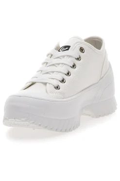 Weiße Sneakers mit Plateau Freddy 7601