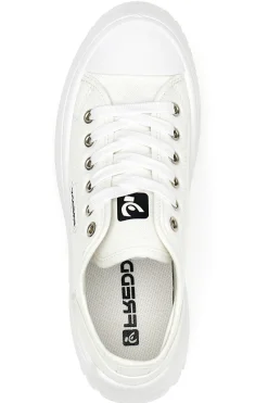 Weiße Sneakers mit Plateau Freddy 7601