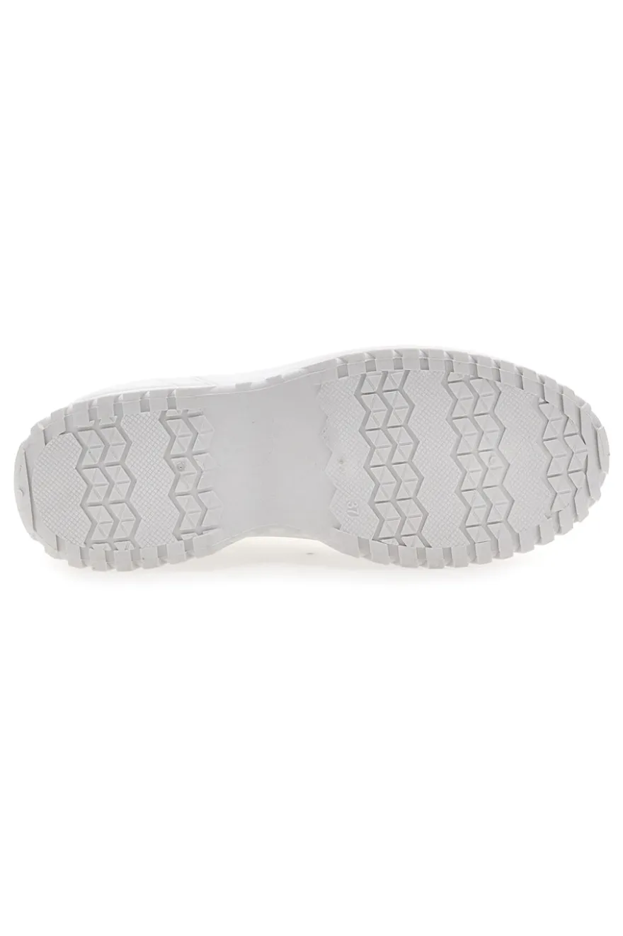 Weiße Sneakers mit Plateau Freddy 7601