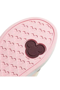 Weiße Sneakers mit rosa Details und Klettverschluss Adidas Grand Court Minnie El K