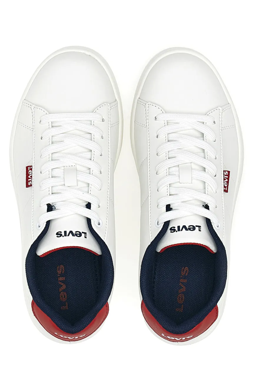Weiße Sneakers mit roten und blauen Details LEVI'S BELL JR