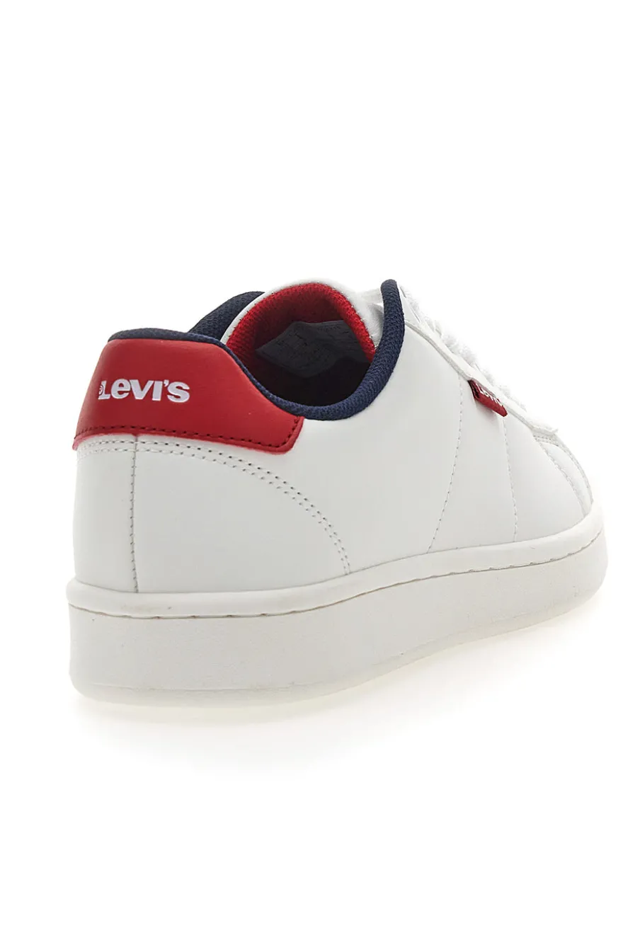 Weiße Sneakers mit roten und blauen Details LEVI'S BELL JR