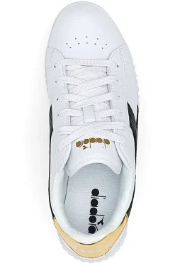 Weiße Sneakers mit schwarzem und goldenem Logo DIADORA GAME STEP SKIN GS