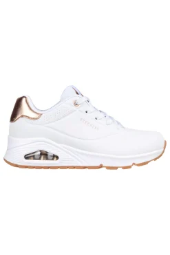 Weiße Sneakers mit SKECHERS UNO GOLDEN AIR-Plattform
